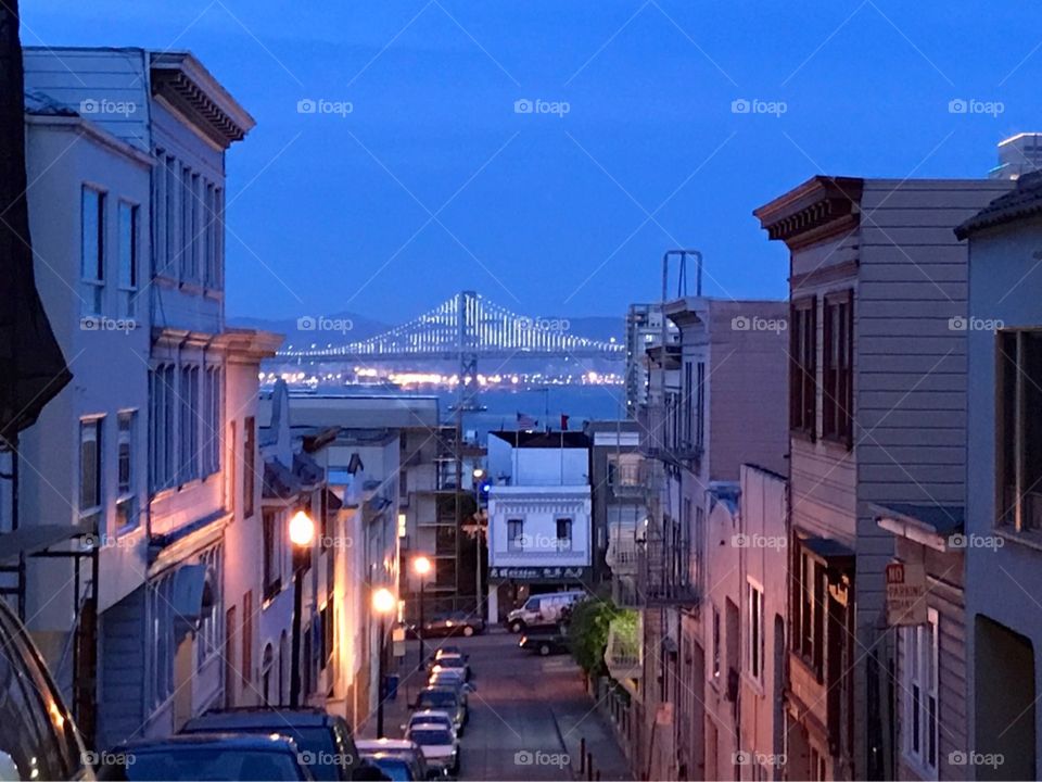 Bay Bridge in the distance San Francisco