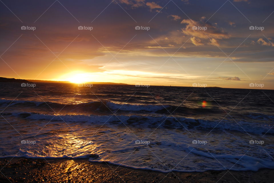 Dramatic sky at sea