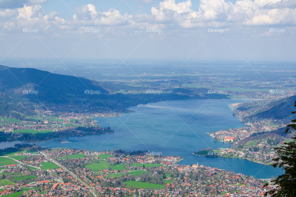 Fantastic View of the Lake from the Mountain