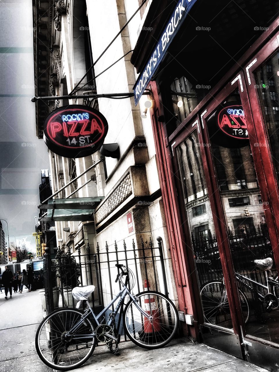 Pizza shop in Greenwich Village New York City 