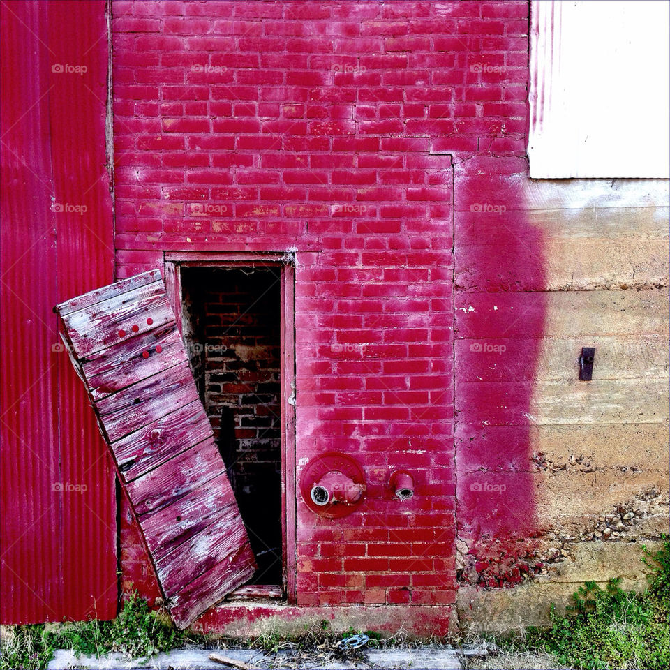 red building door broken by jasonoleham