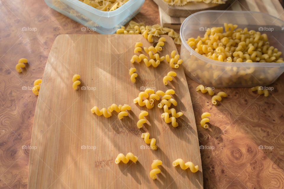 Different types of pasta