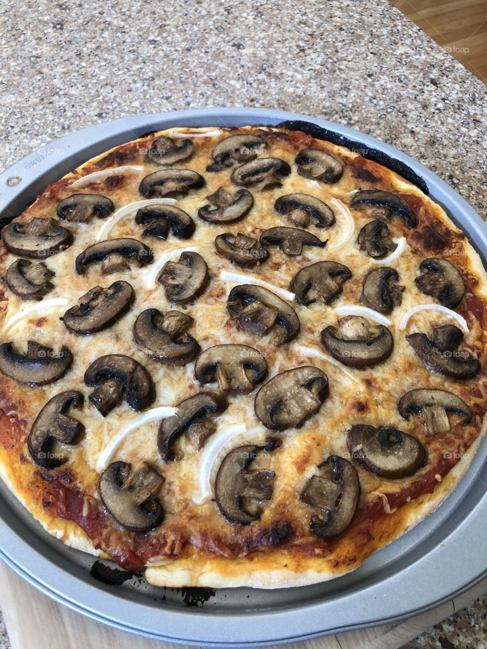 Delicious homemade mushroom pizza! 😋