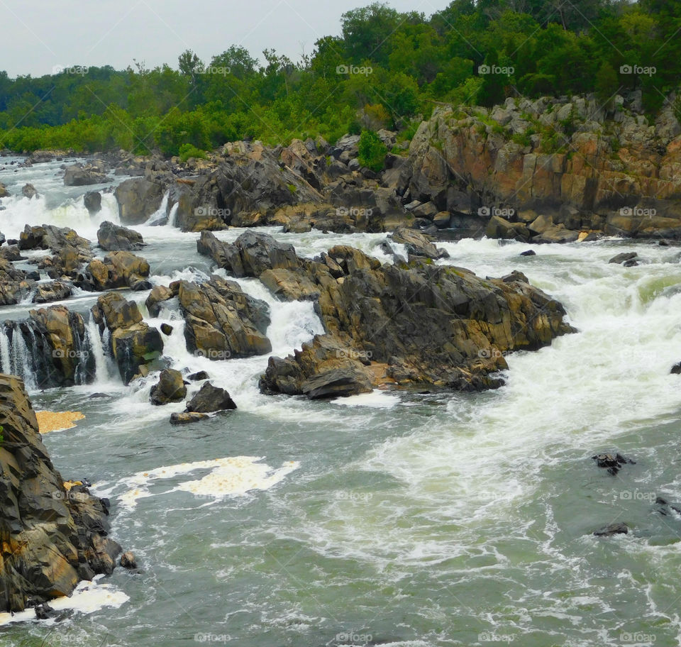 Scenic view of flowing water