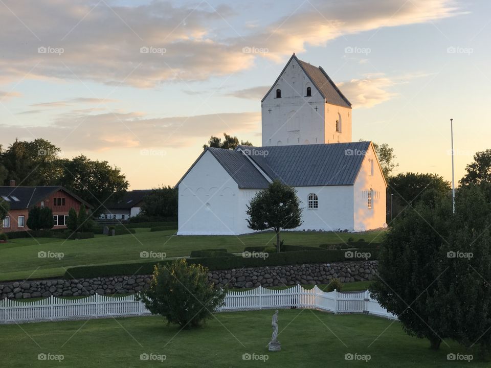 Church in the sunset 