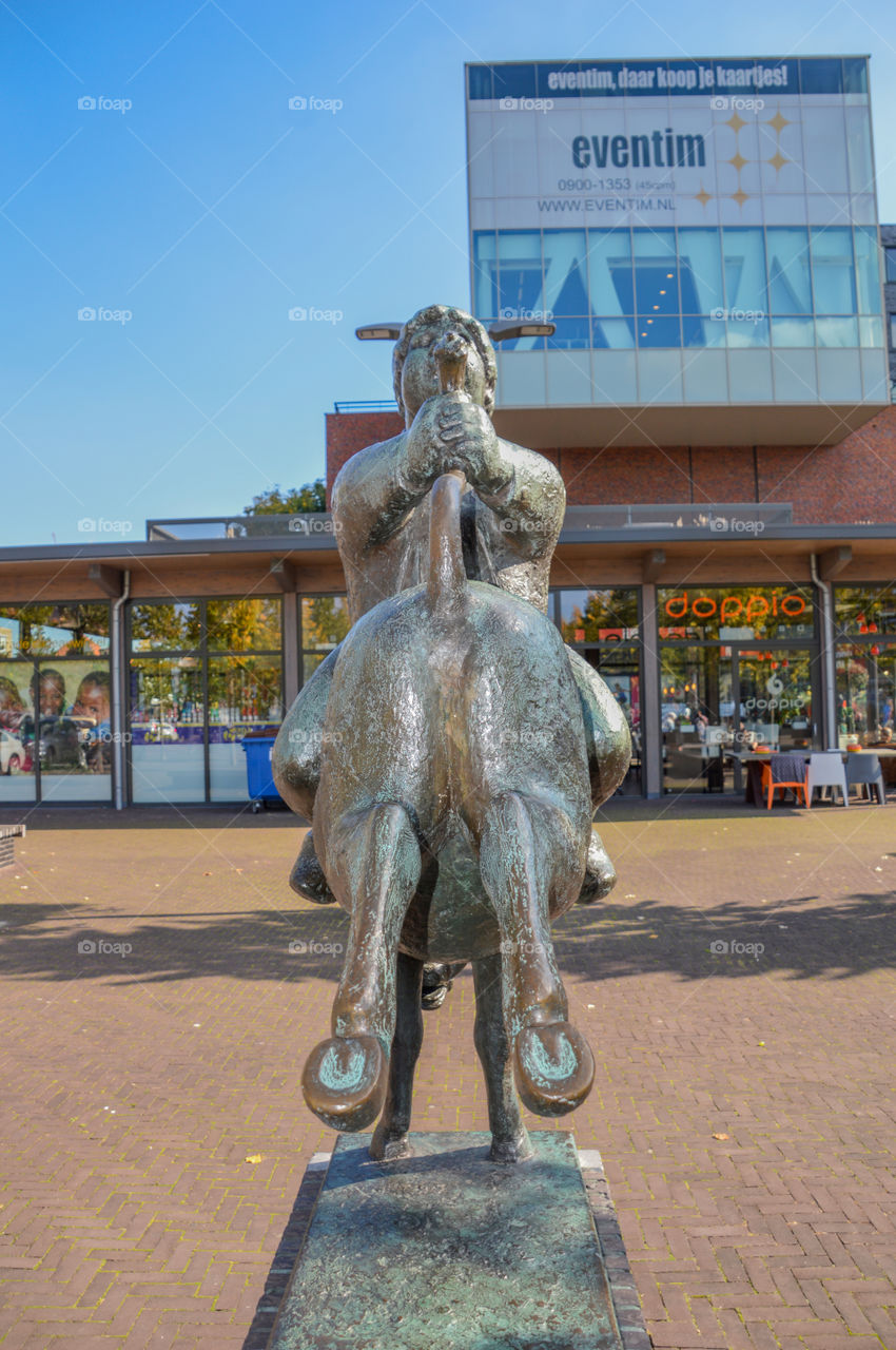 Dik Trom Statue At Hoofddorp The Netherlands