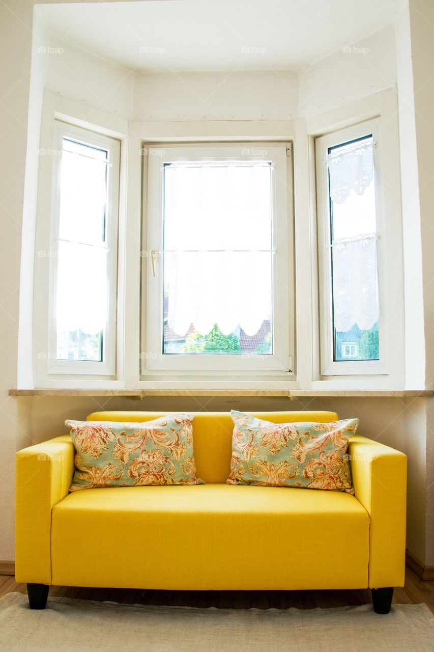 DIY yellow couch 