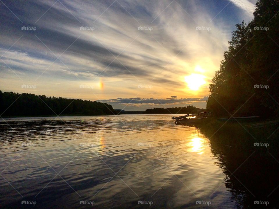 Sunset, Dawn, Water, Lake, Reflection