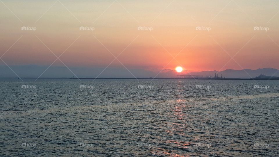 Sunset in Cagliari, Sardinia, Italy