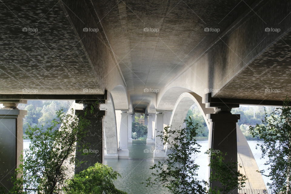 under bridge