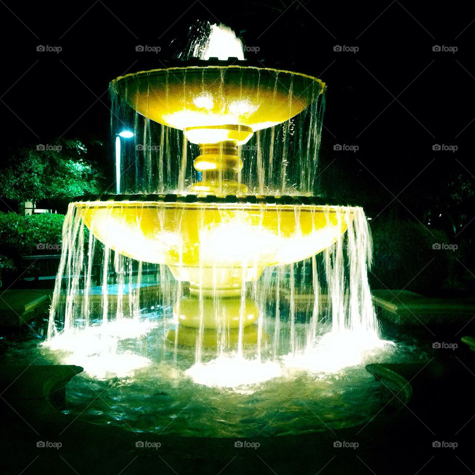 water park night fountain by amymcclurephoto