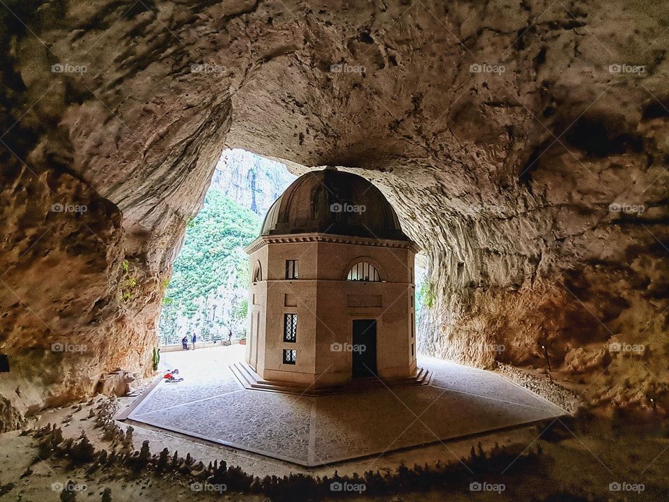 the wonderful temple of Valadier set in the rock