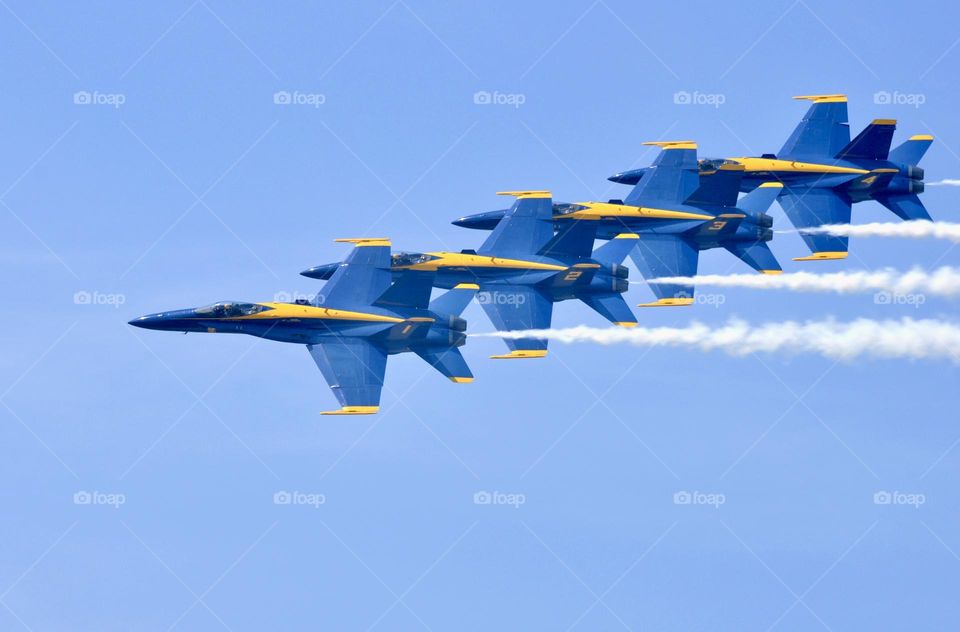 Blue Angels in flight formation