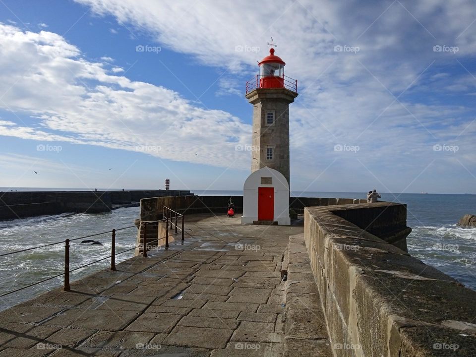 the sea of ​​Porto Portugal