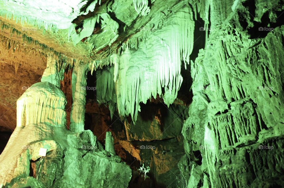 The stalagmite at the cave of Guilin city, China.