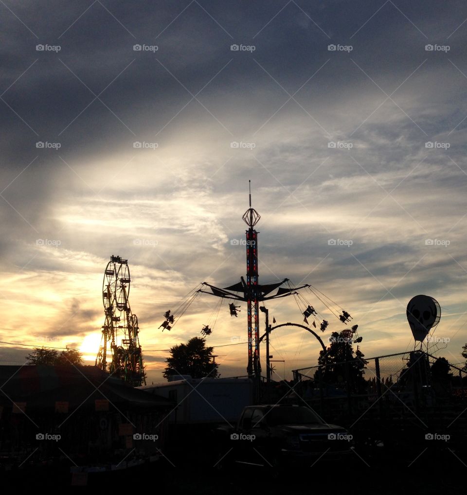 Storms rolling in at sunset 