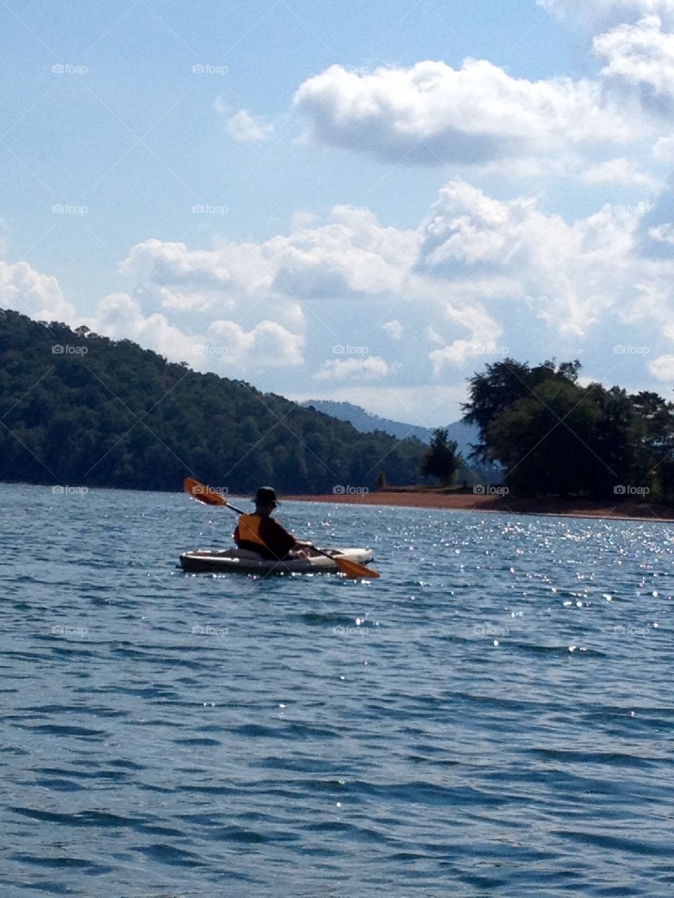 Enjoying a paddle