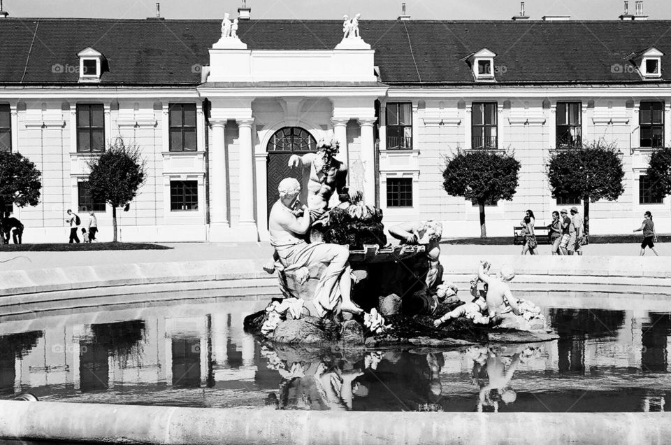 Schonbrunn Castle Fountain, Vienna, Austria