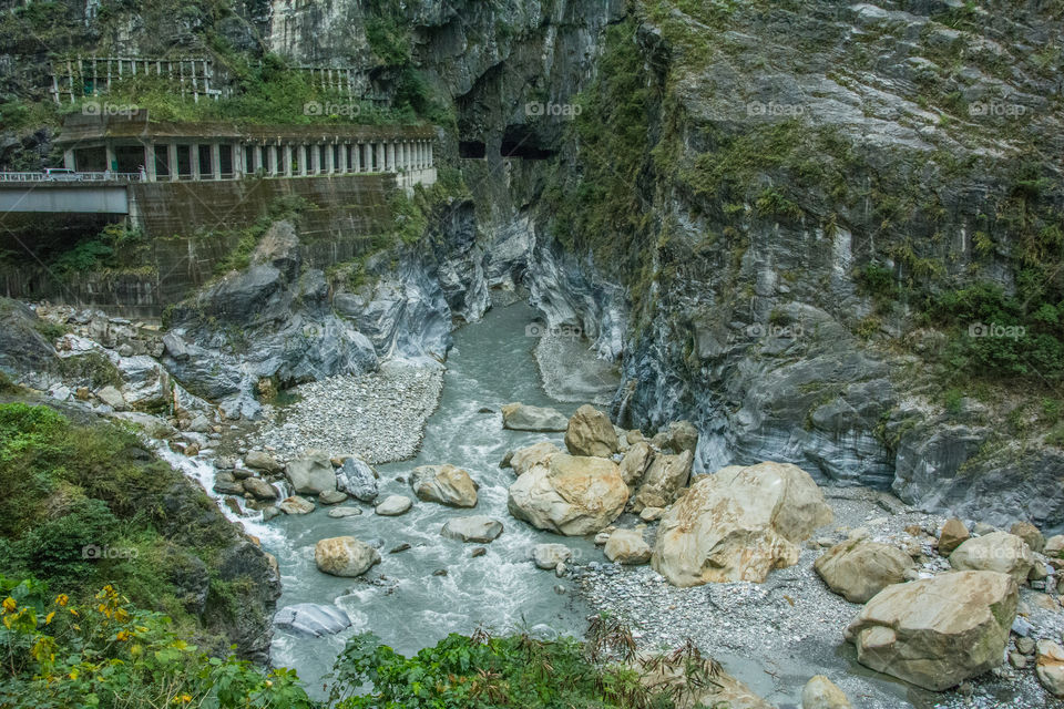 Taroko Canyon scenery. Taroko Gorge, Taroko National Park, Taiwan.