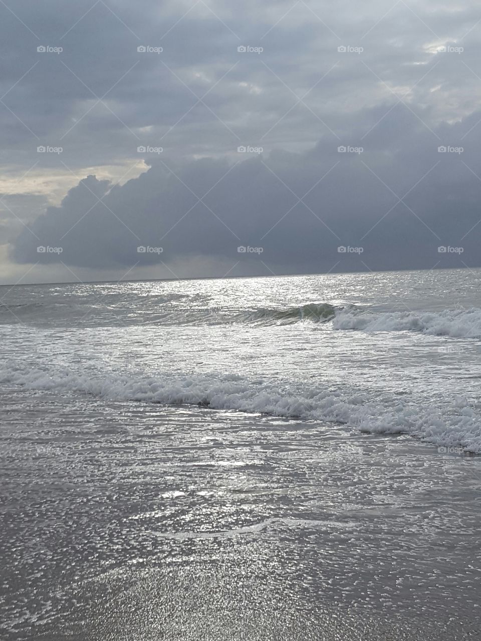 storm clouds over the ocean