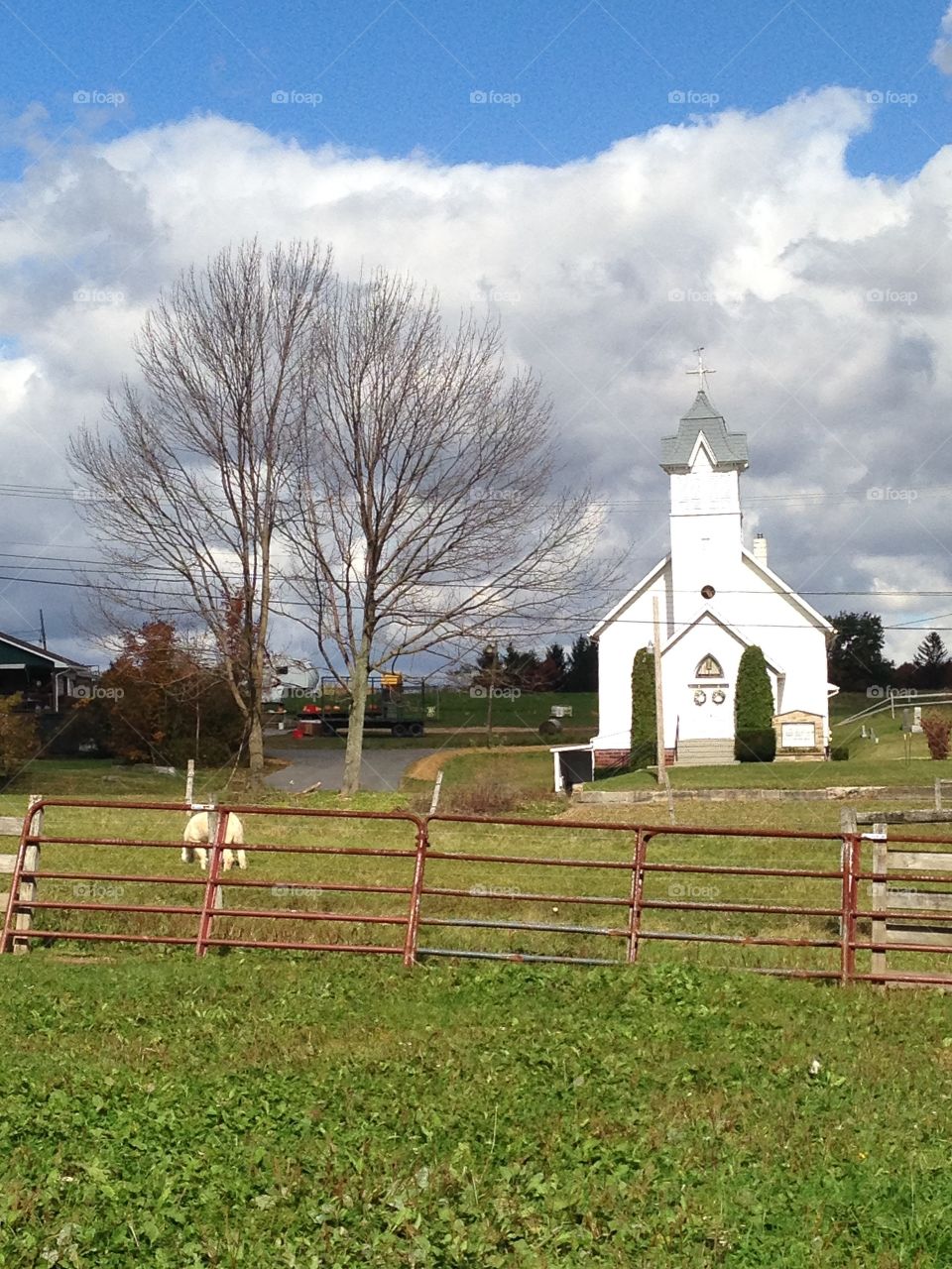 Country Church in Autumn