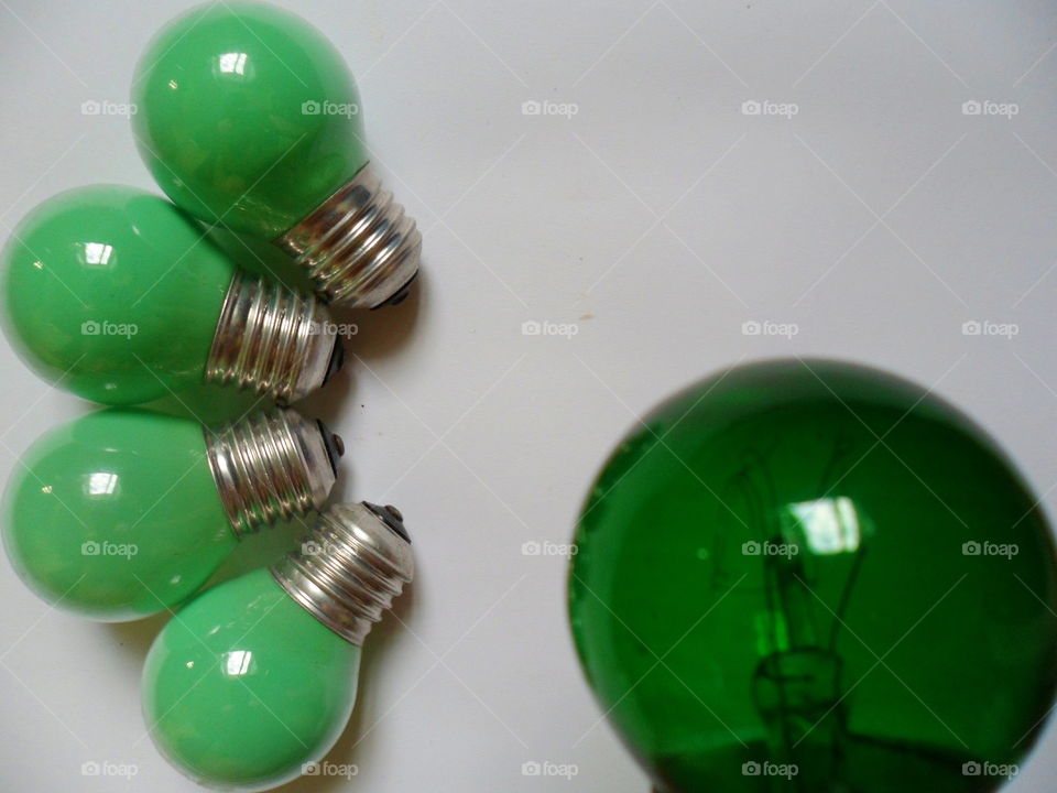 Green light bulbs