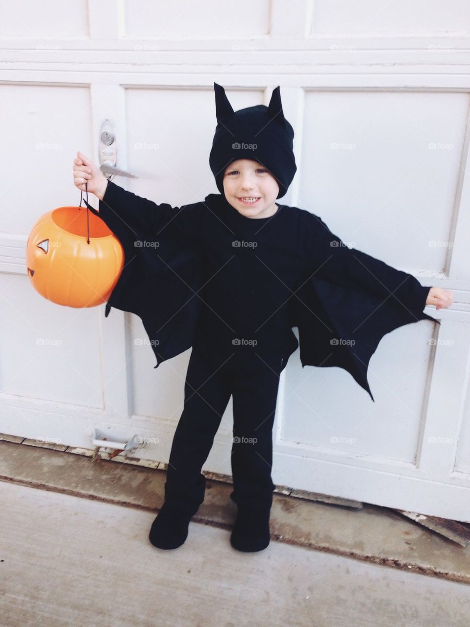 Boy in Bat Costume