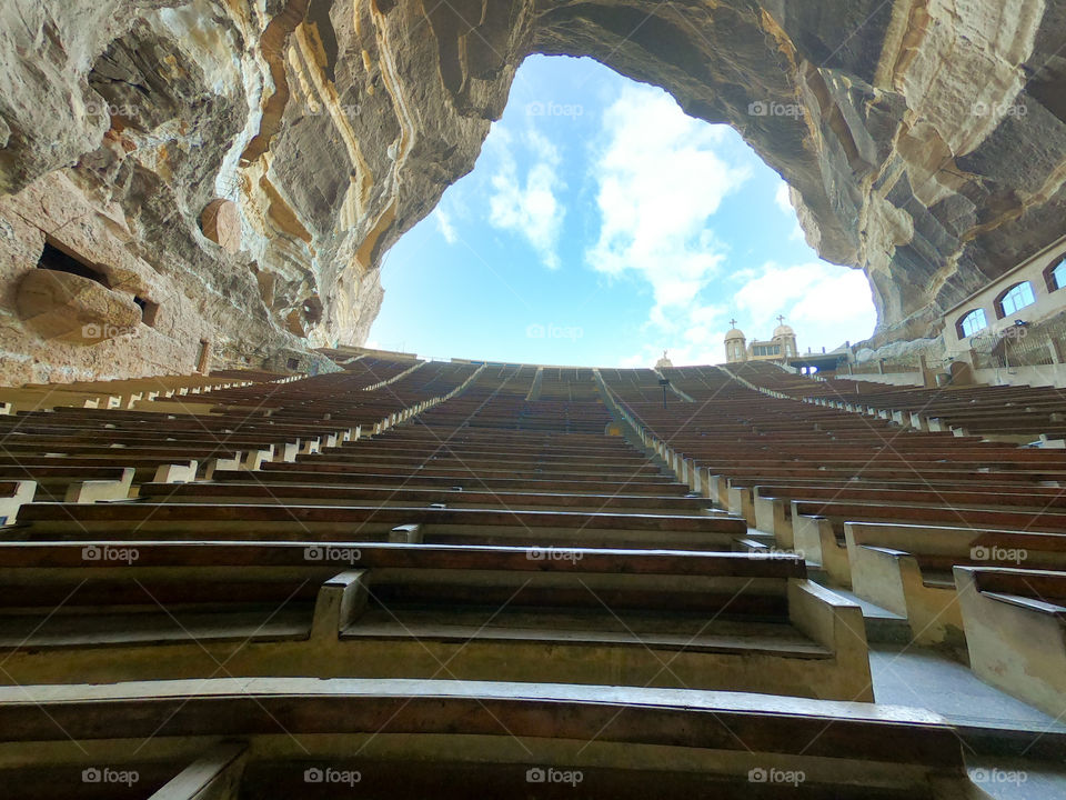 Saint Simon church in the natural cave Mokattam at Kairo Egypt