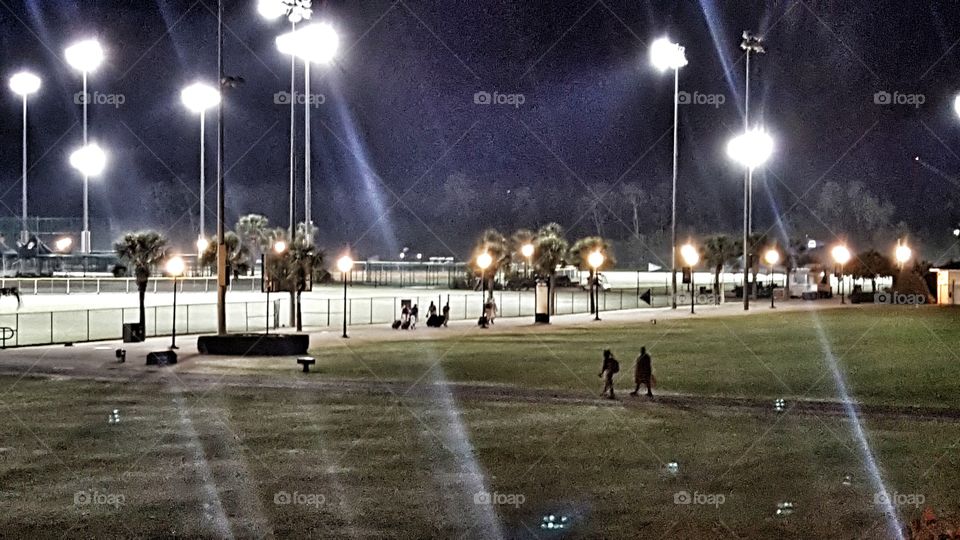 Sports Stadium before dawn