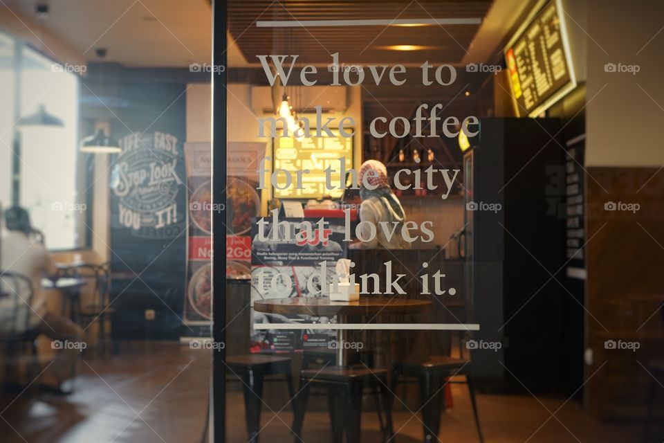 A coffee shop in the neighborhood