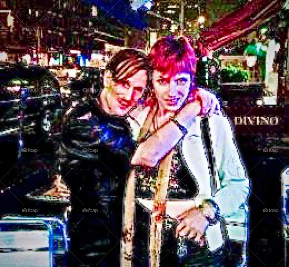 “Petra Schiller” & “Timothy Trespas” arm in arm at a highschool reunion on Manhattan’s Upper West Side in 2009 for the “Desisto School”, an experimental school Timothy went to as an adolescent. Hypnotic Productions