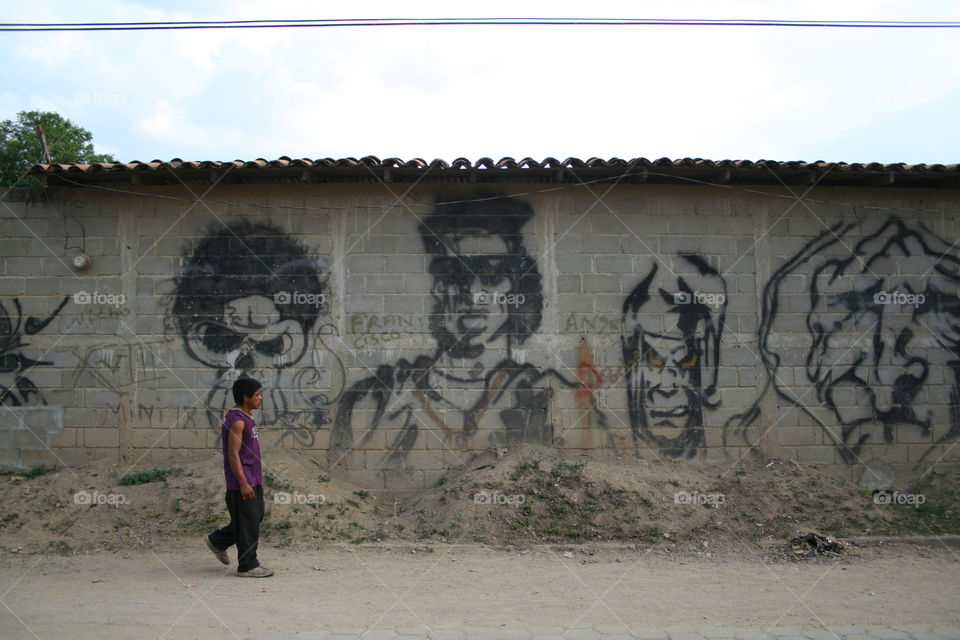 Graffiti on a wall in Ocotal Nicaragua.   