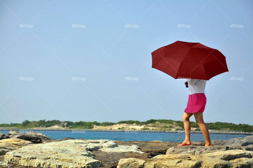 Red umbrella