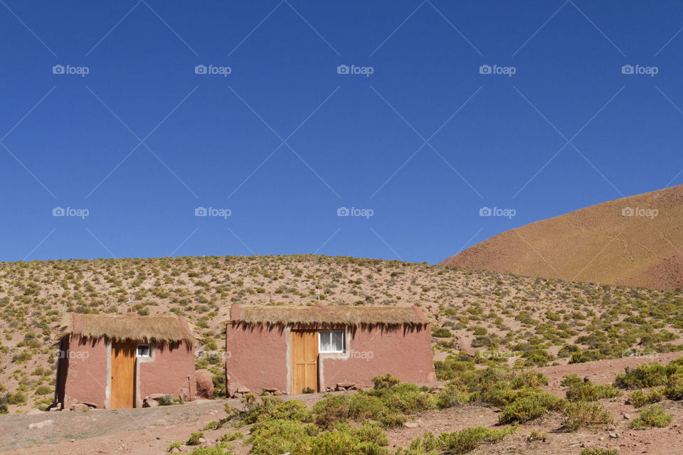 Simple house in Atacama Desert near San Pedro de Atacama.