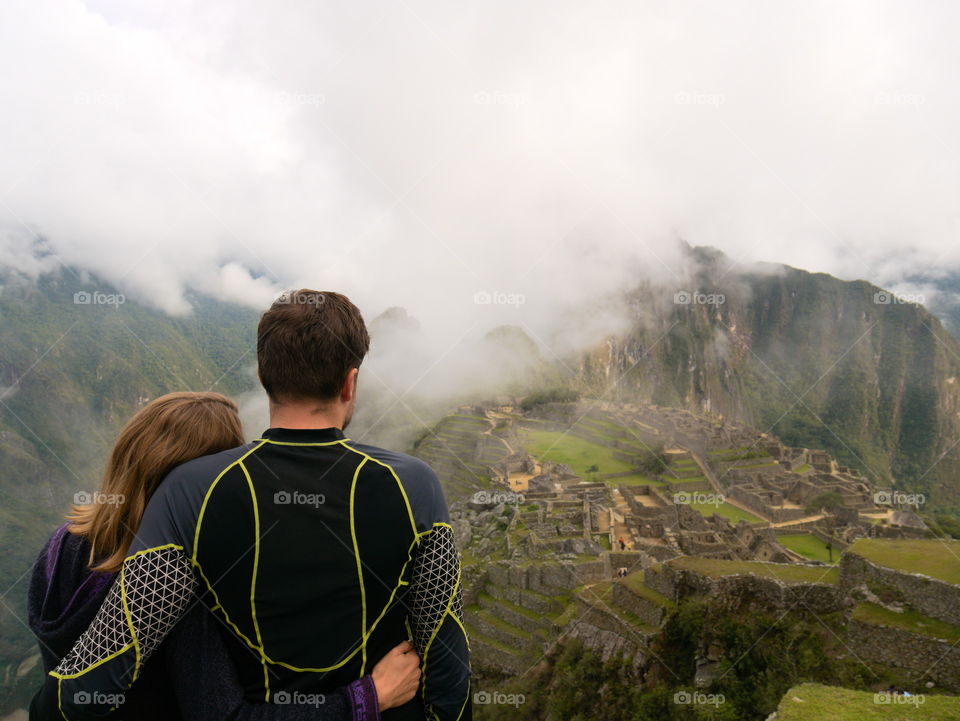 Machu Picchu City hidden in mystical fog