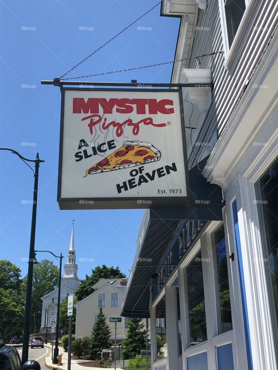 Mystic Pizza sign (as in the film) in Mystic, CT