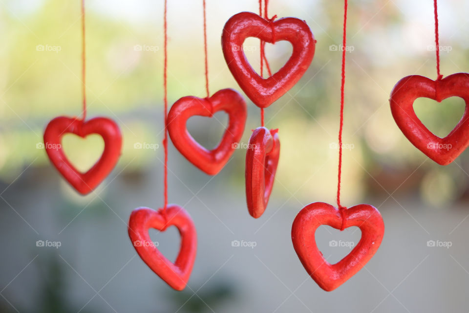 hanging hearts