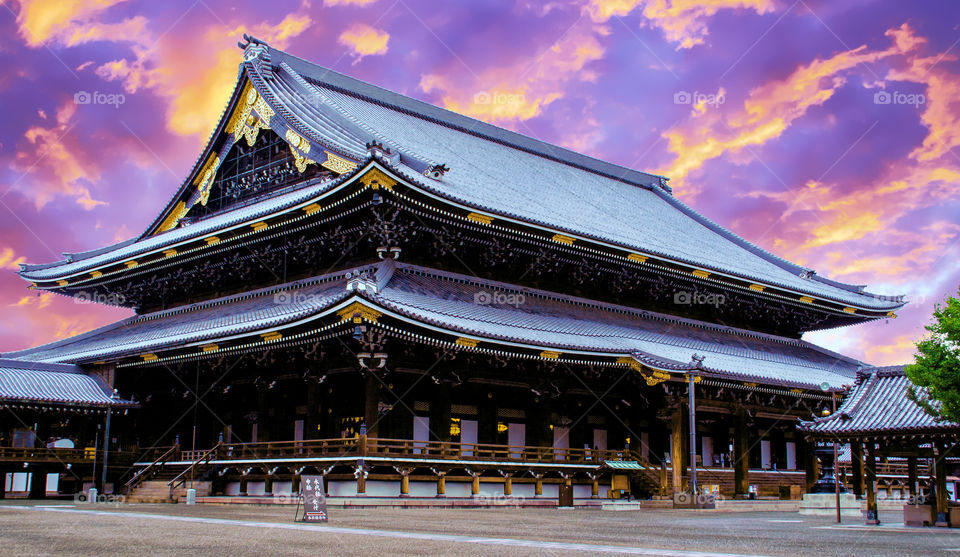 Sunset Over The Temple