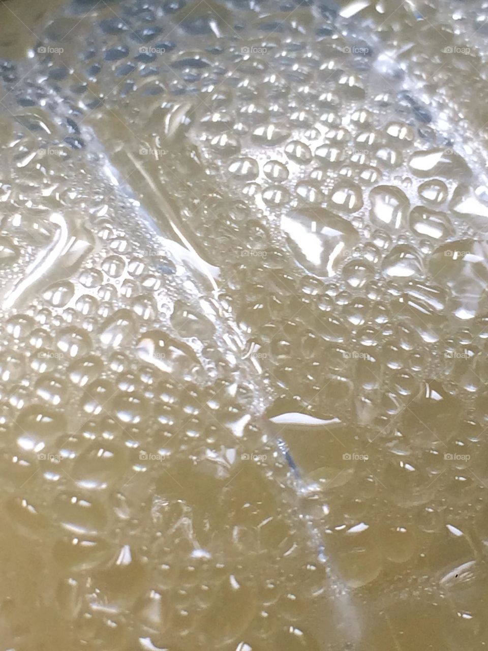 Water Droplets on a Plastic Bottle 