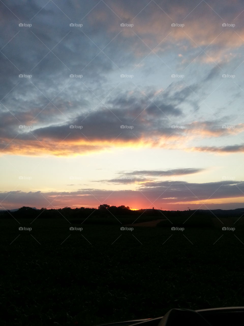 Sunset over Hegau
