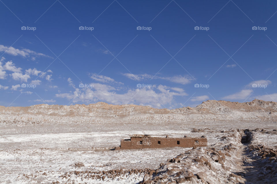 Abandoned house in the Atacama Desert in Chile near San Pedro de Atacama.