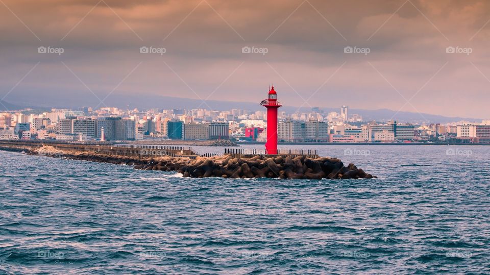 Lighthouse at Jeju island, South Korea