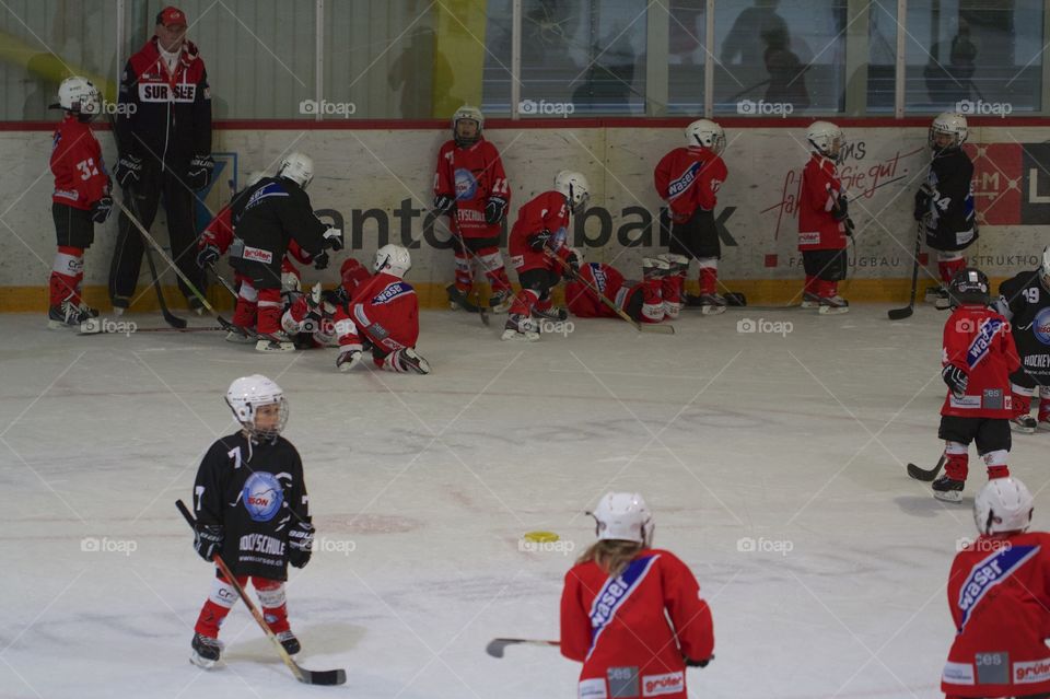 Kids Learn To Play Hockey