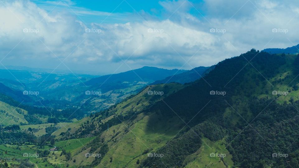 Beautiful mountain and sea of clouds natural landscape