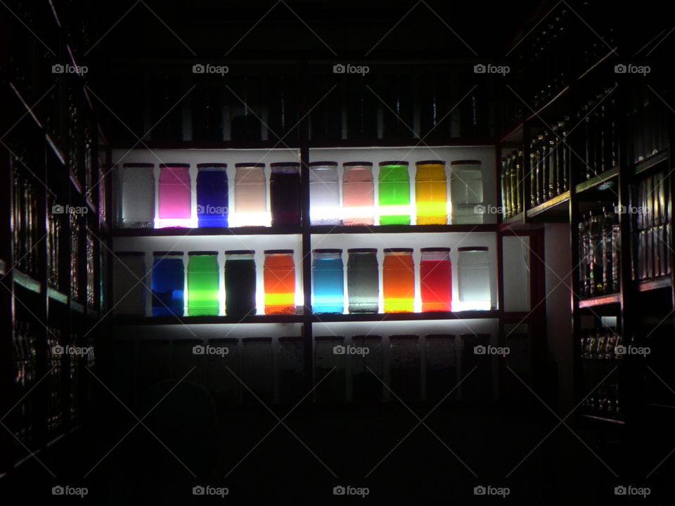 colored bottles in Marrakech