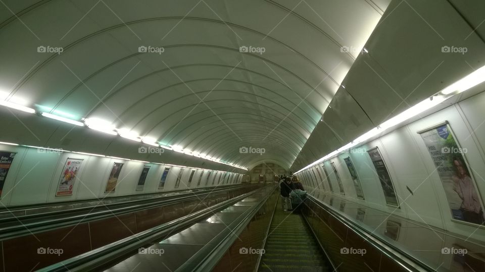 prague metro station downtown
