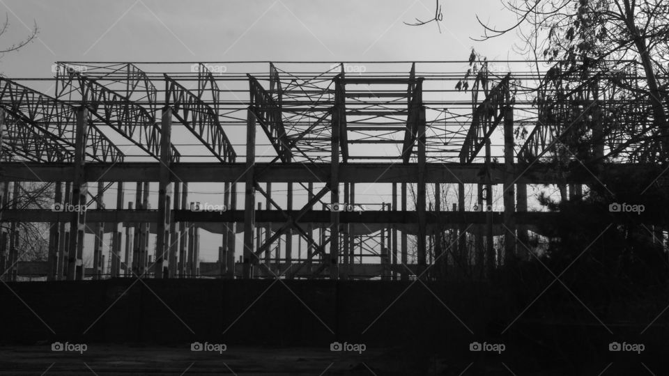 in a large iron factory