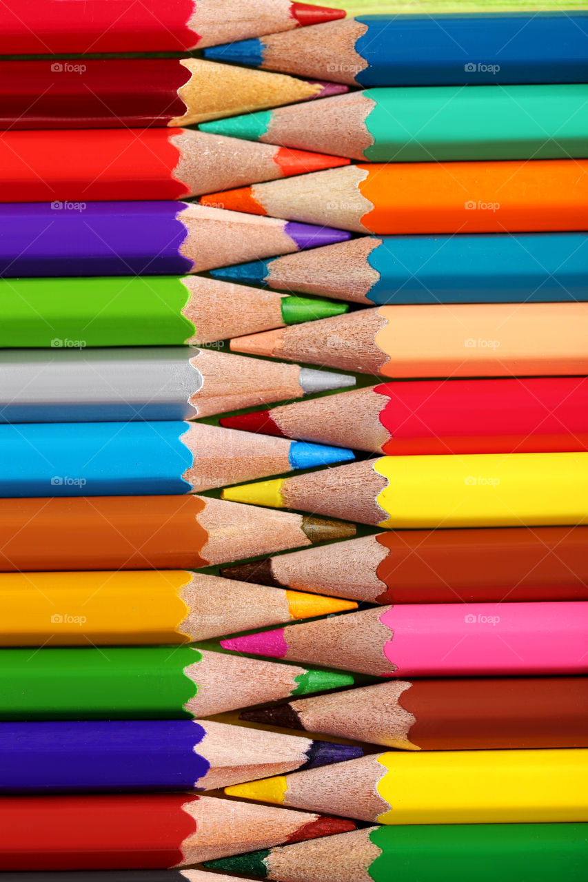 Colorful pencils background. Colored photography