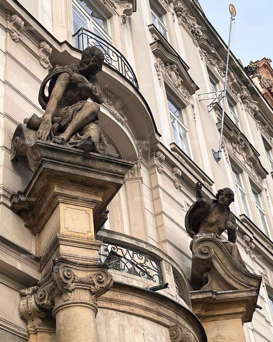 Prague, Czech Republic, Czechia, Buildings, Architecture, Statues, Art