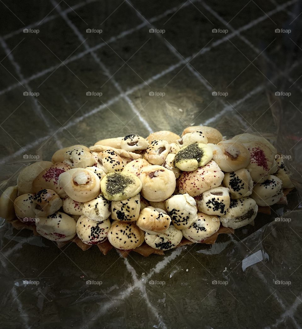 Mixed pastries with soft drink